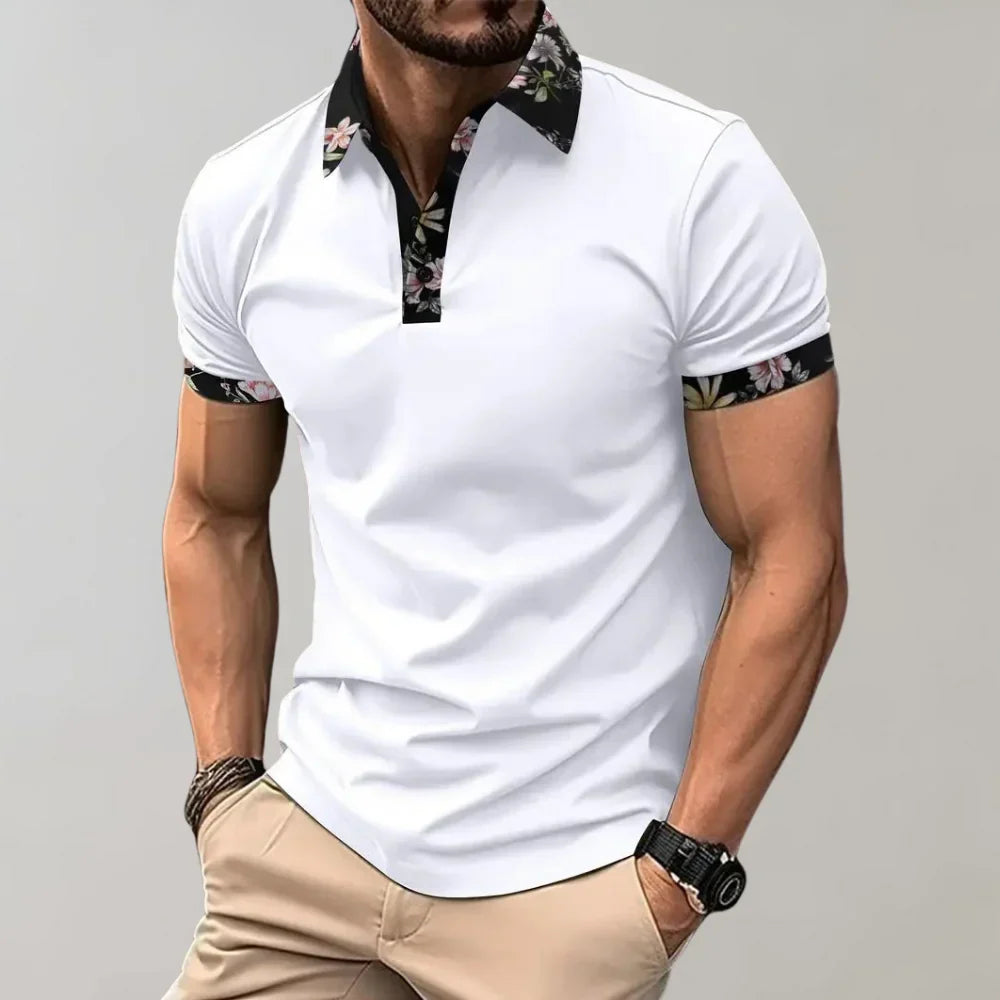 Poloshirt met korte mouwen en klassieke pasvorm voor heren