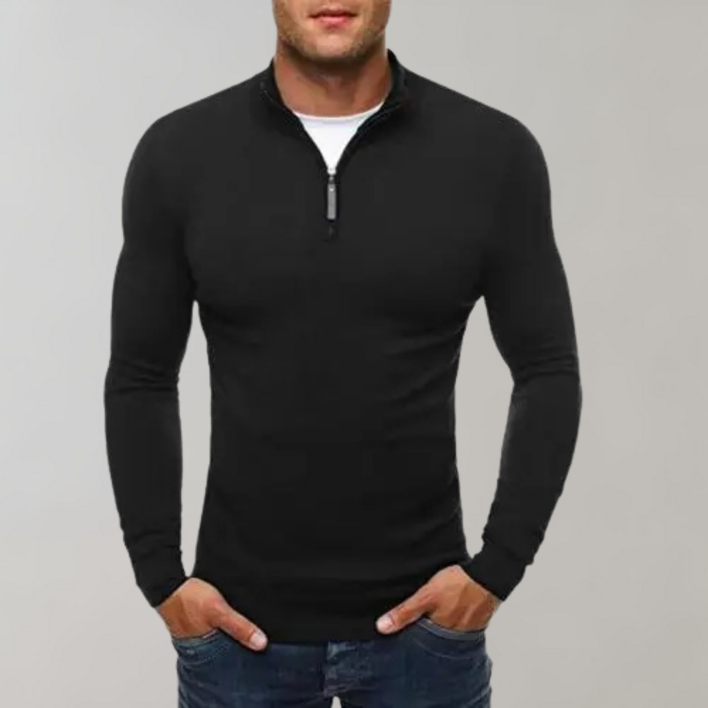 Comfortabele Sweater Met Half Zip Heren - Silvester