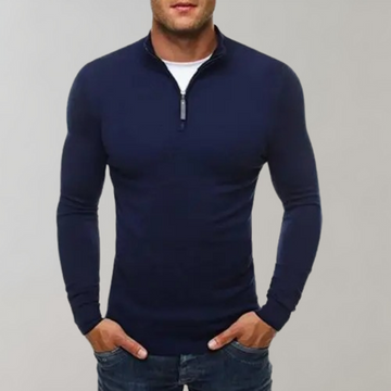 Comfortabele Sweater Met Half Zip Heren - Silvester