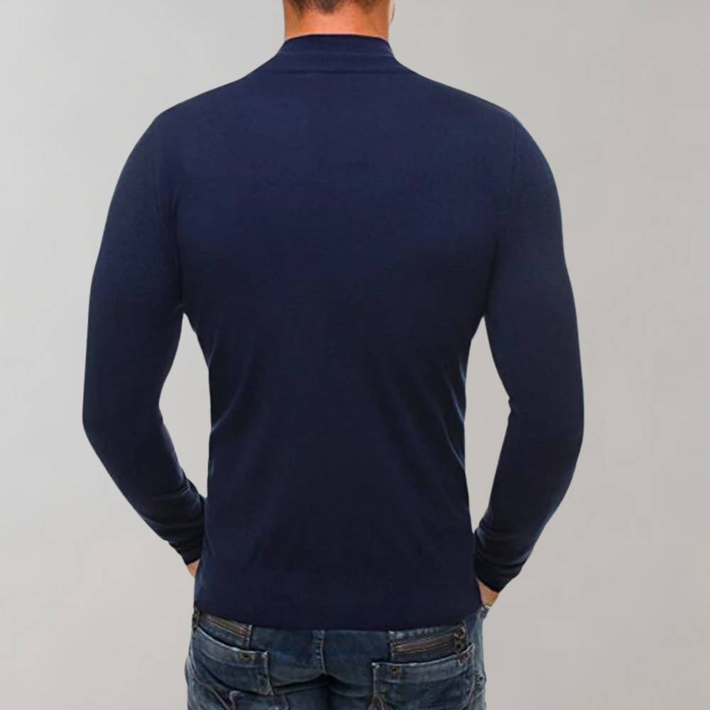Comfortabele Sweater Met Half Zip Heren - Silvester