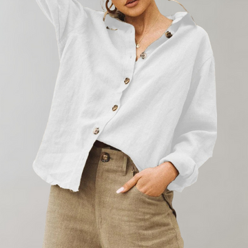 ELLA – Vintage Linnen Blouse voor Dames
