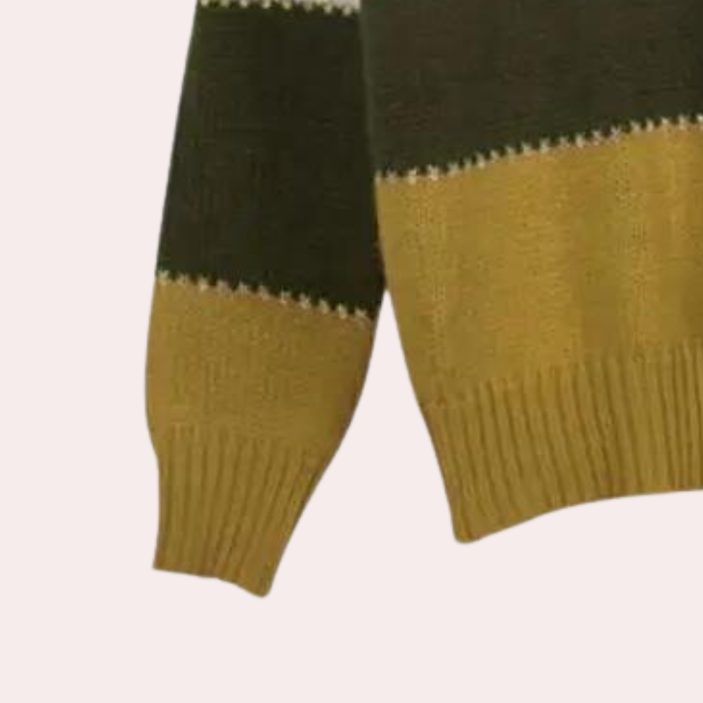 Gestreepte sweater met ronde hals voor dames