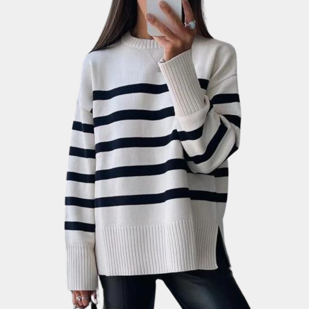 Lorena - comfortabel Gestreepte Dames trui