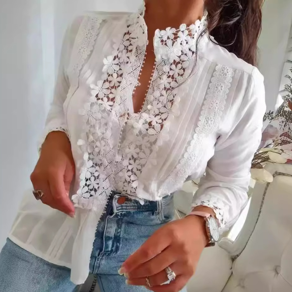 Lily – Elegante Kant Blouse voor Dames