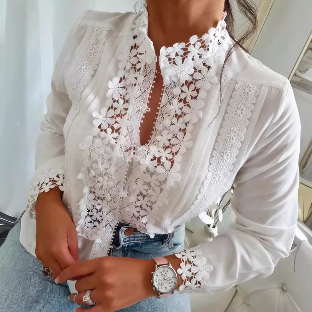 Lily – Elegante Kant Blouse voor Dames