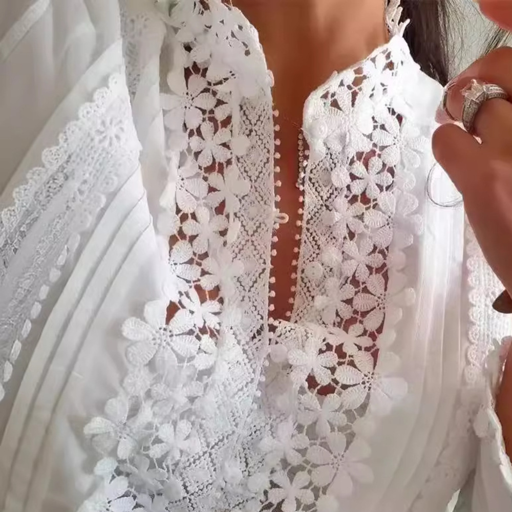 Lily – Elegante Kant Blouse voor Dames