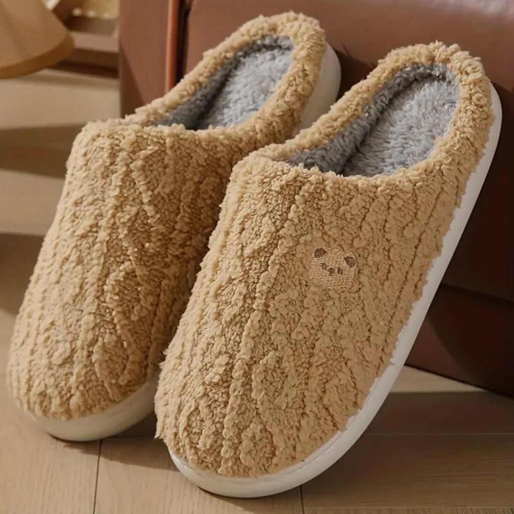 Comfortabele, zachte berenpantoffels voor dames, klaar voor de winter