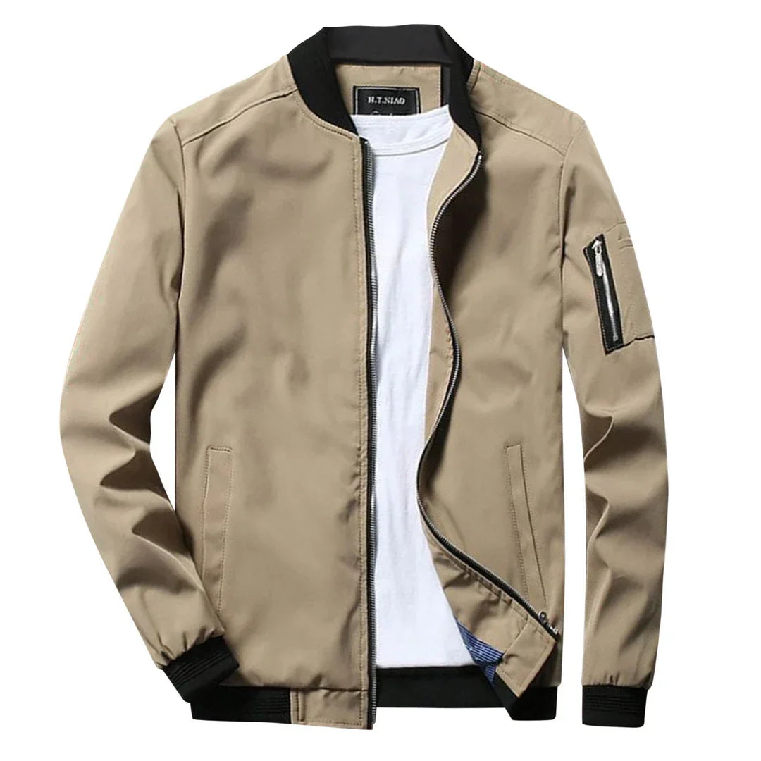 Slim Fit Herfstjas met Rits voor Heren