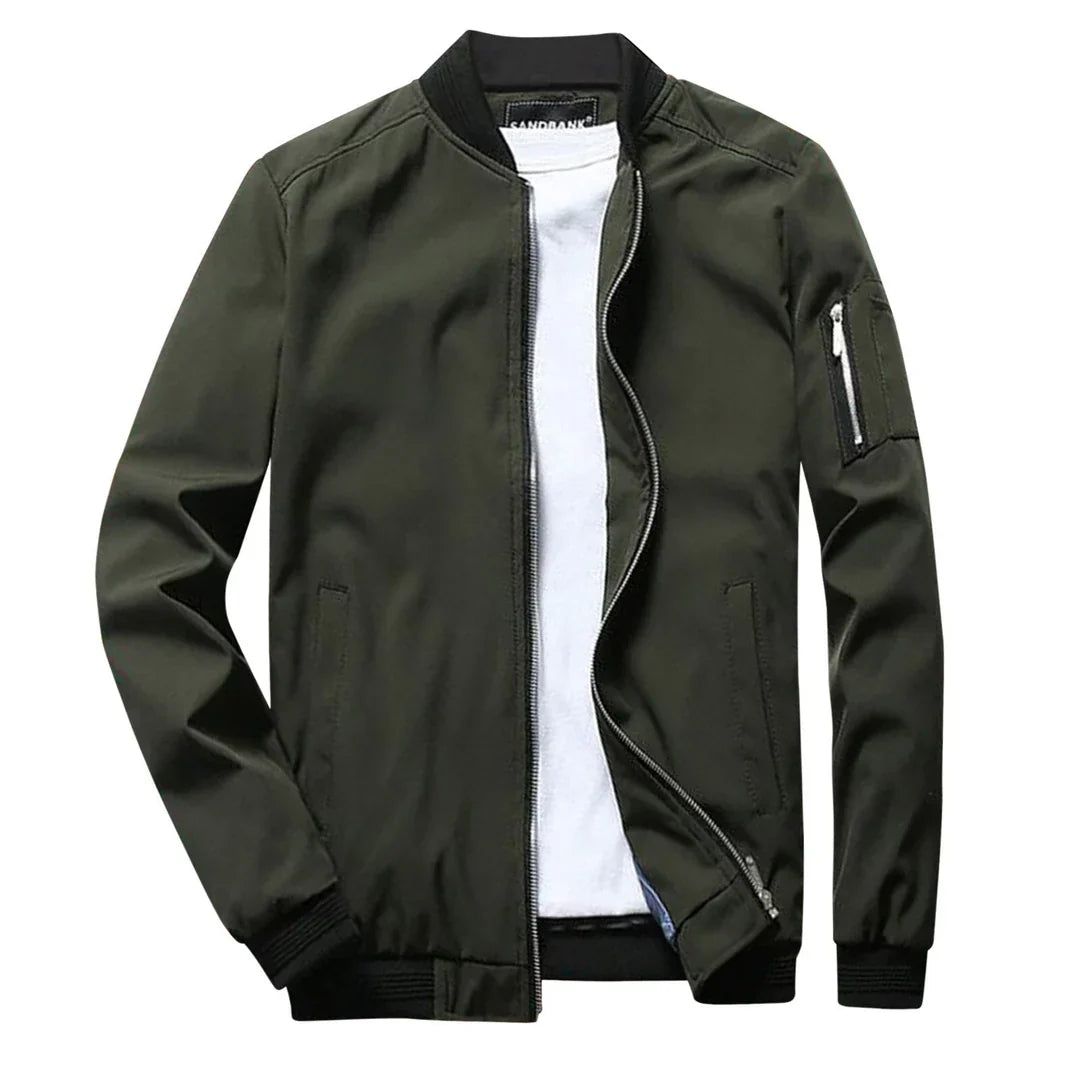 Slim Fit Herfstjas met Rits voor Heren