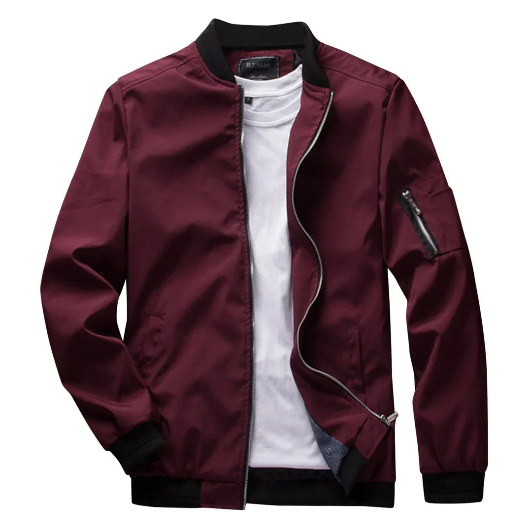 Slim Fit Herfstjas met Rits voor Heren