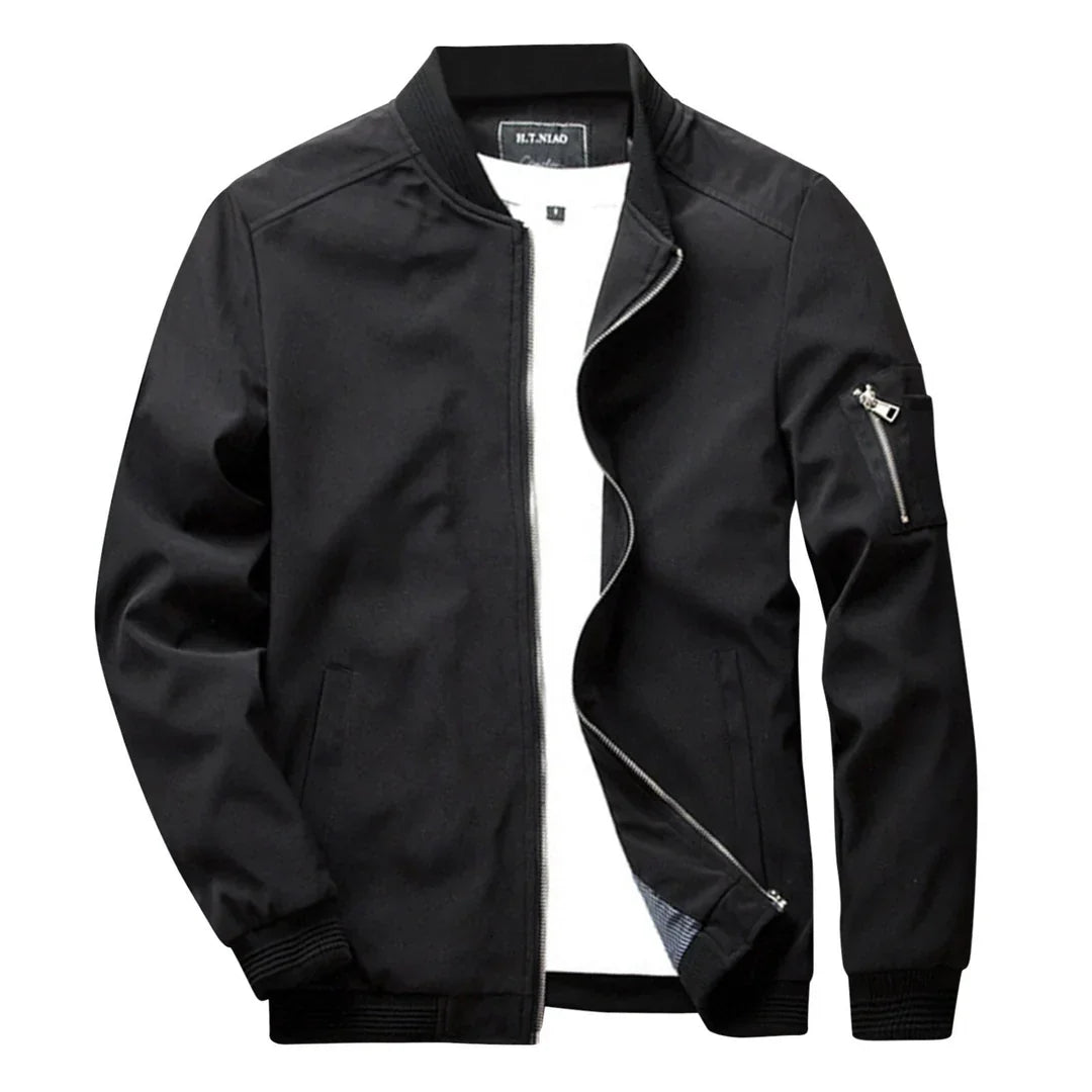 Slim Fit Herfstjas met Rits voor Heren