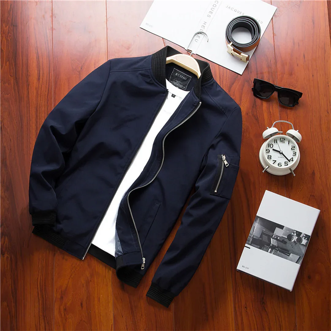 Slim Fit Herfstjas met Rits voor Heren