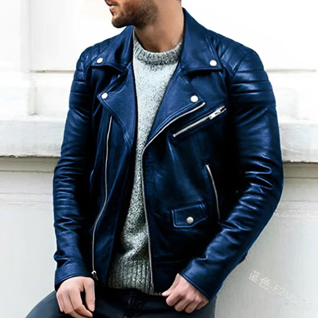 Comfortabel leren Biker Jas - Zara