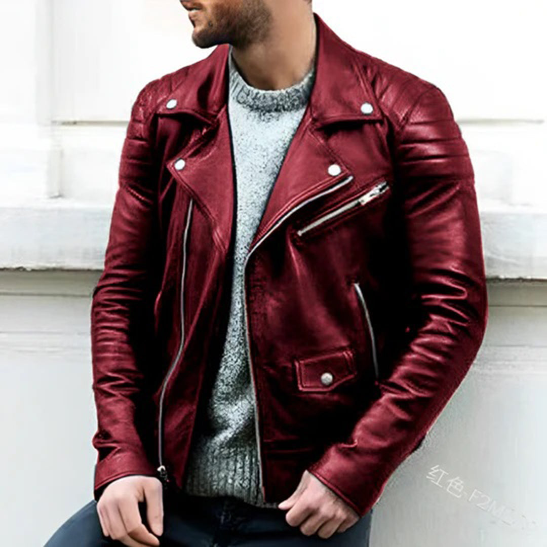 Comfortabel leren Biker Jas - Zara