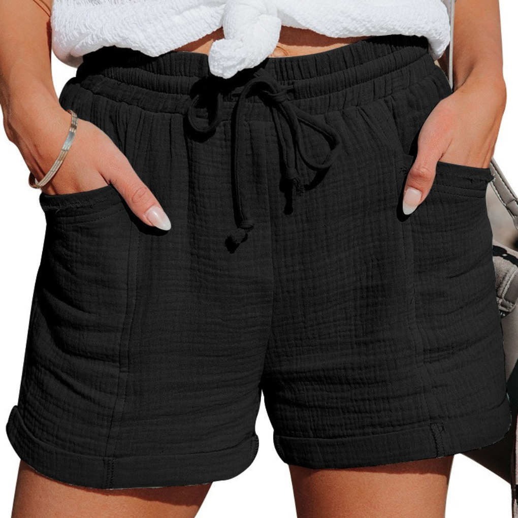 Short met hoge taille en wijde pijpen