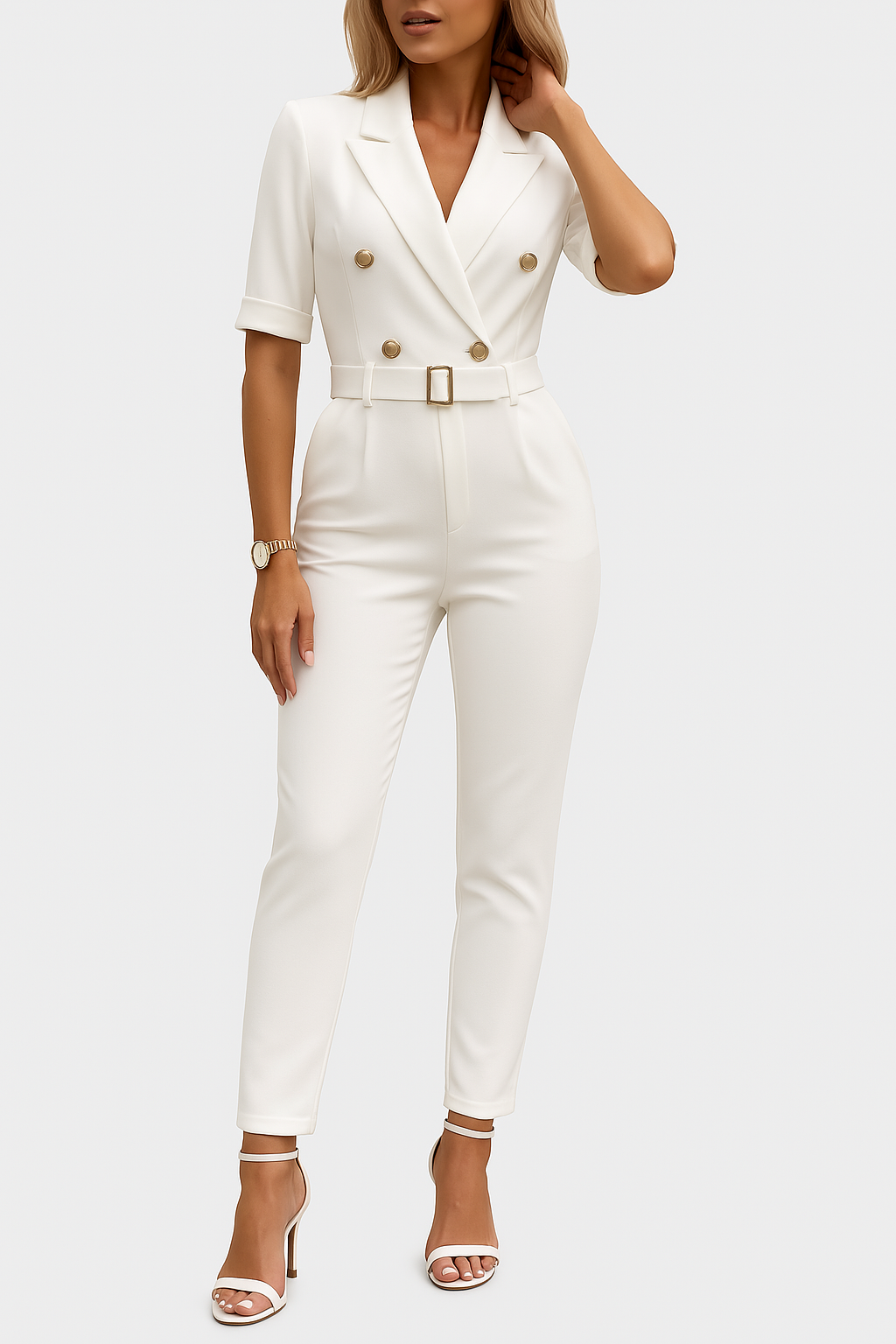 Jumpsuit met ceintuur voor dames