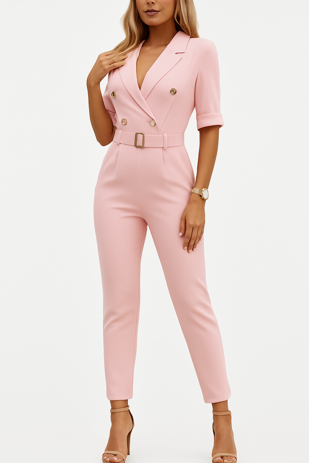 Jumpsuit met ceintuur voor dames