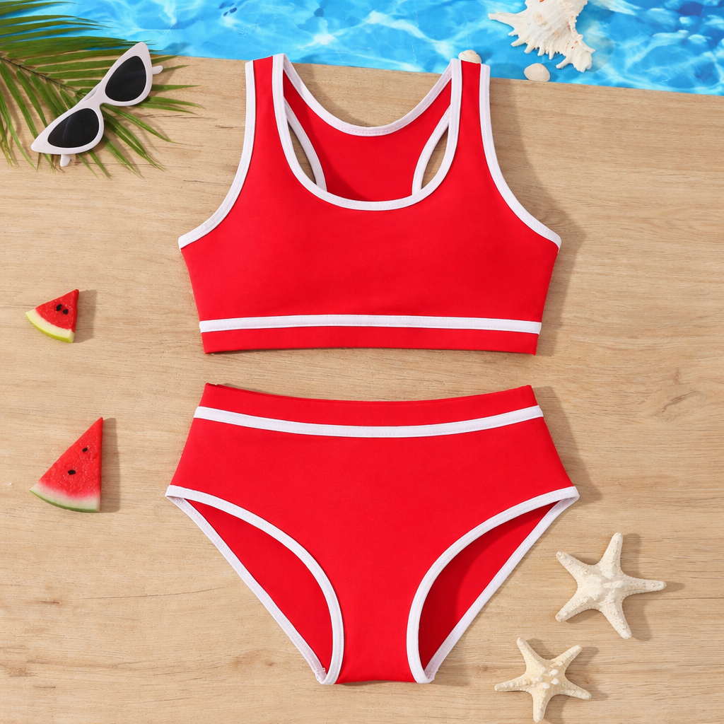 Bikiniset voor meisjes met gekruiste rug