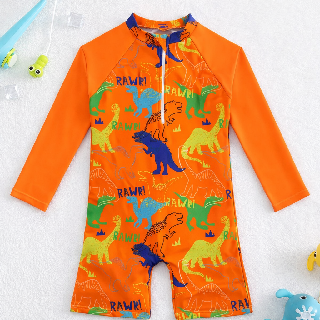 Eenstuk Badpak met Oceaandieren Print voor Jongens