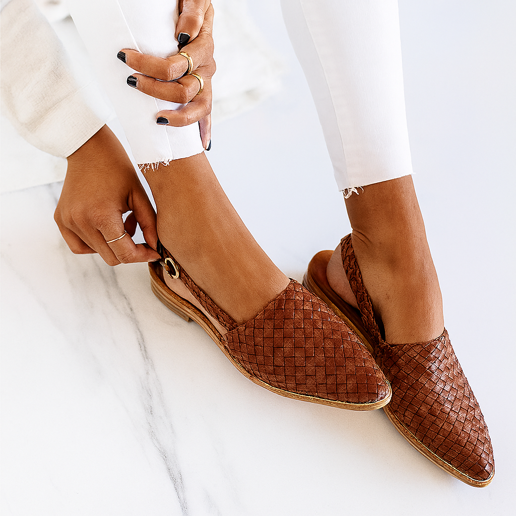 Retro Britse stijl platte sandalen