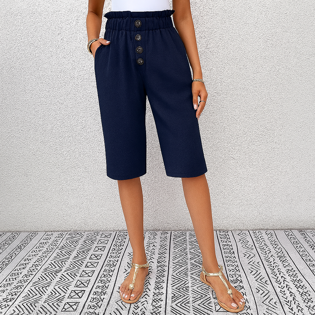 Dames harembroek met hoge taille en losse pasvorm