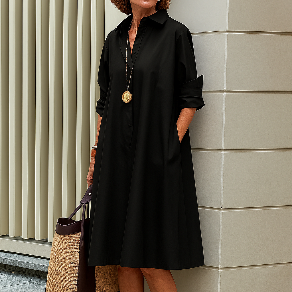 Tijdloze, minimalistische jurk met moeiteloze elegantie