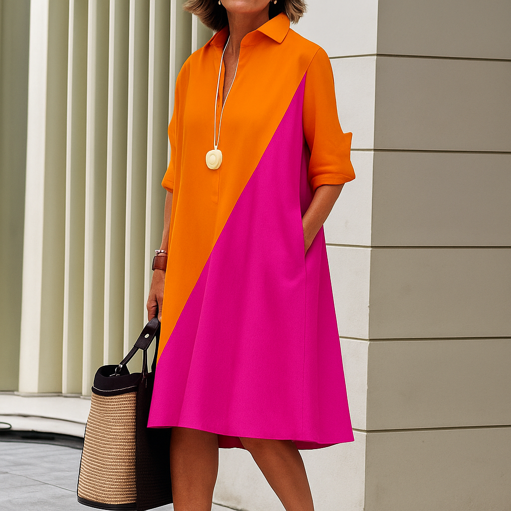 Tijdloze, minimalistische jurk met moeiteloze elegantie