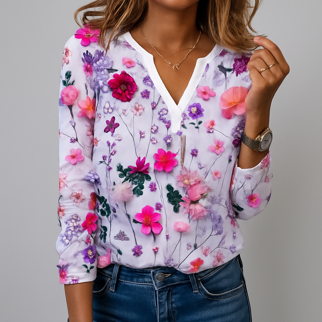 Comfortabele blouse met bloemenprint