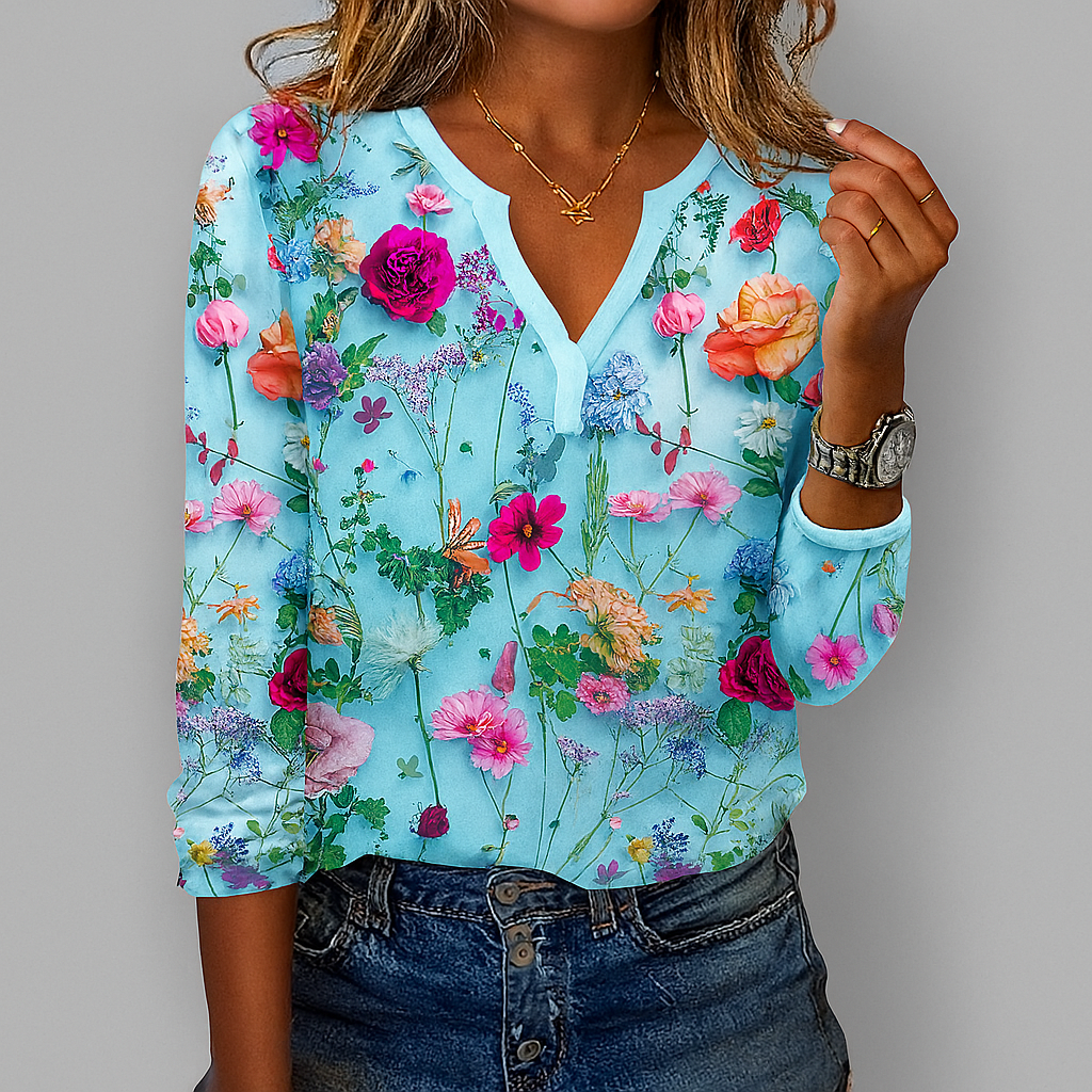 Comfortabele blouse met bloemenprint