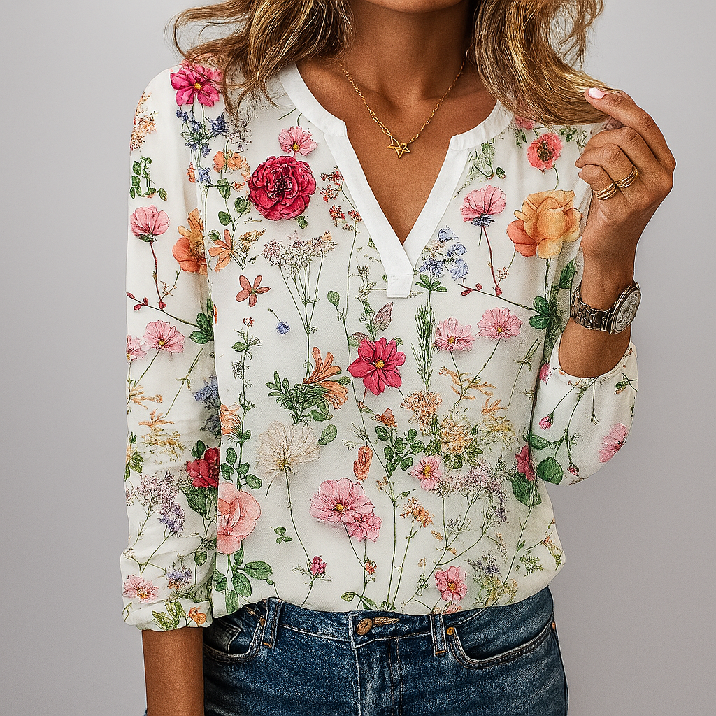 Comfortabele blouse met bloemenprint