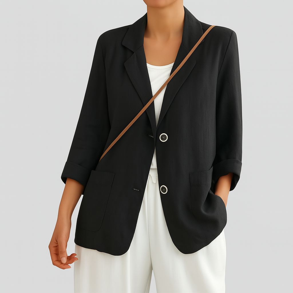 Relaxte blazer van natuurlijke vezels