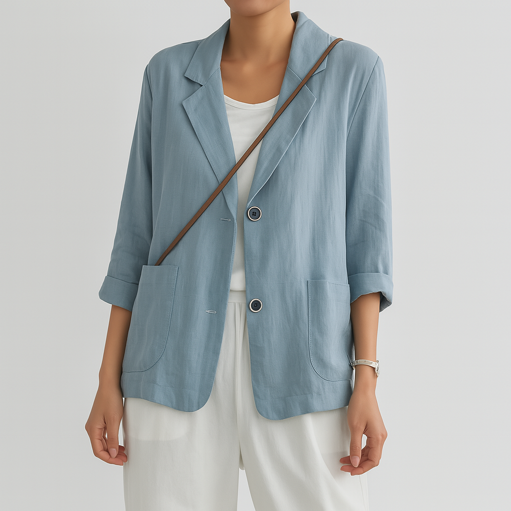 Relaxte blazer van natuurlijke vezels