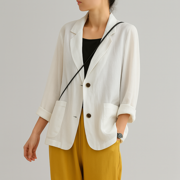Relaxte blazer van natuurlijke vezels