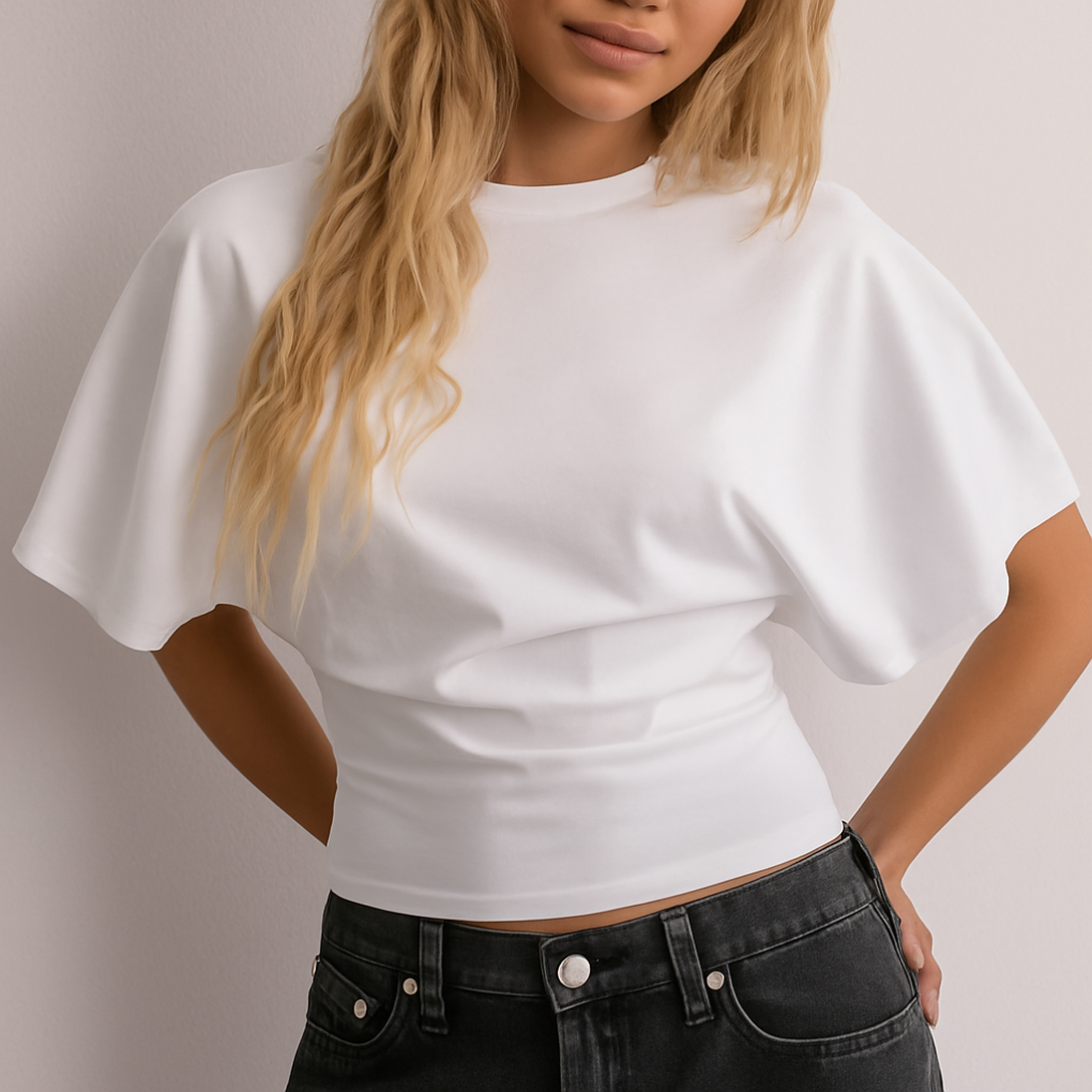 Klassiek zomer-T-shirt met ronde hals