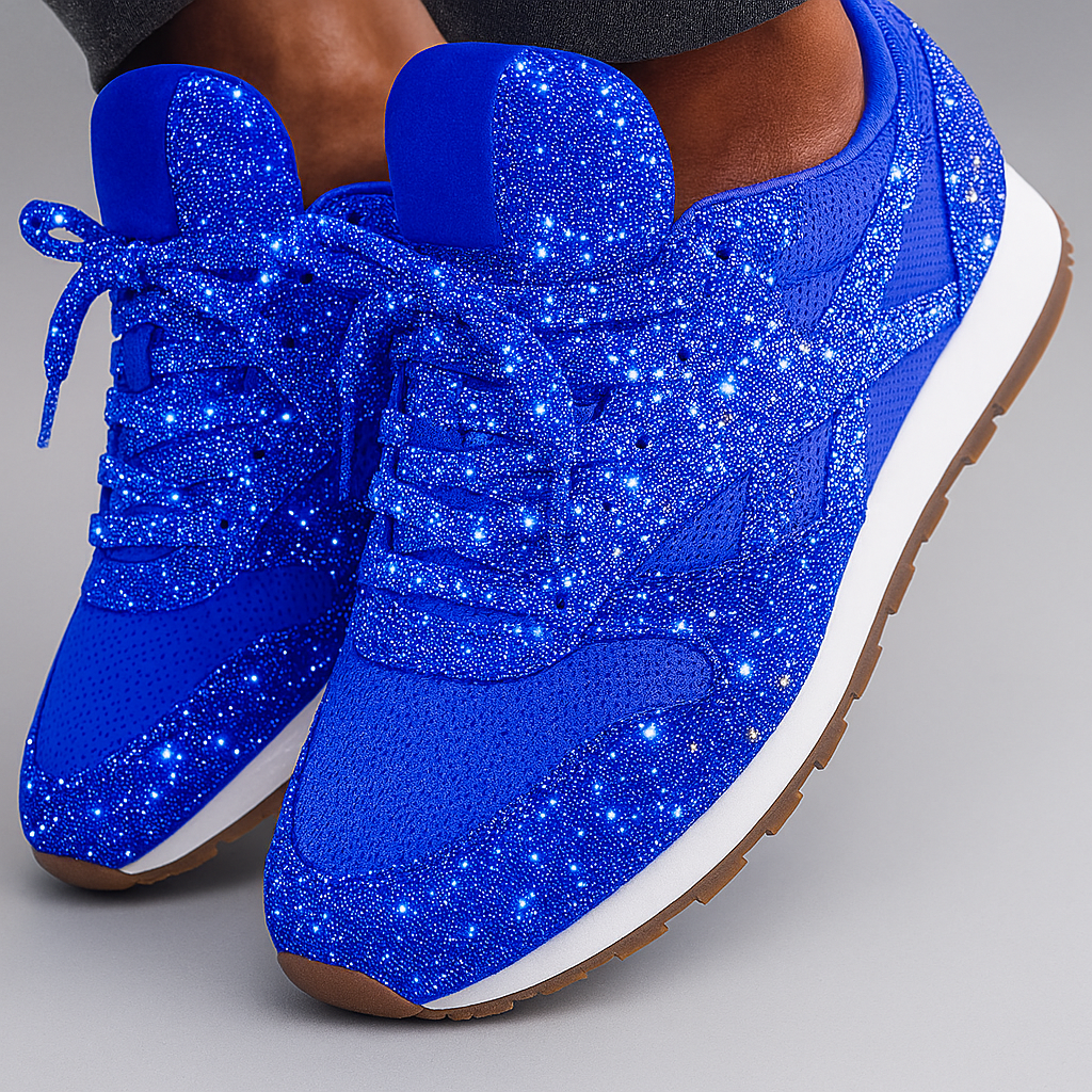Glitter chunky sneakers voor dames