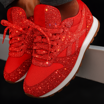 Glitter chunky sneakers voor dames