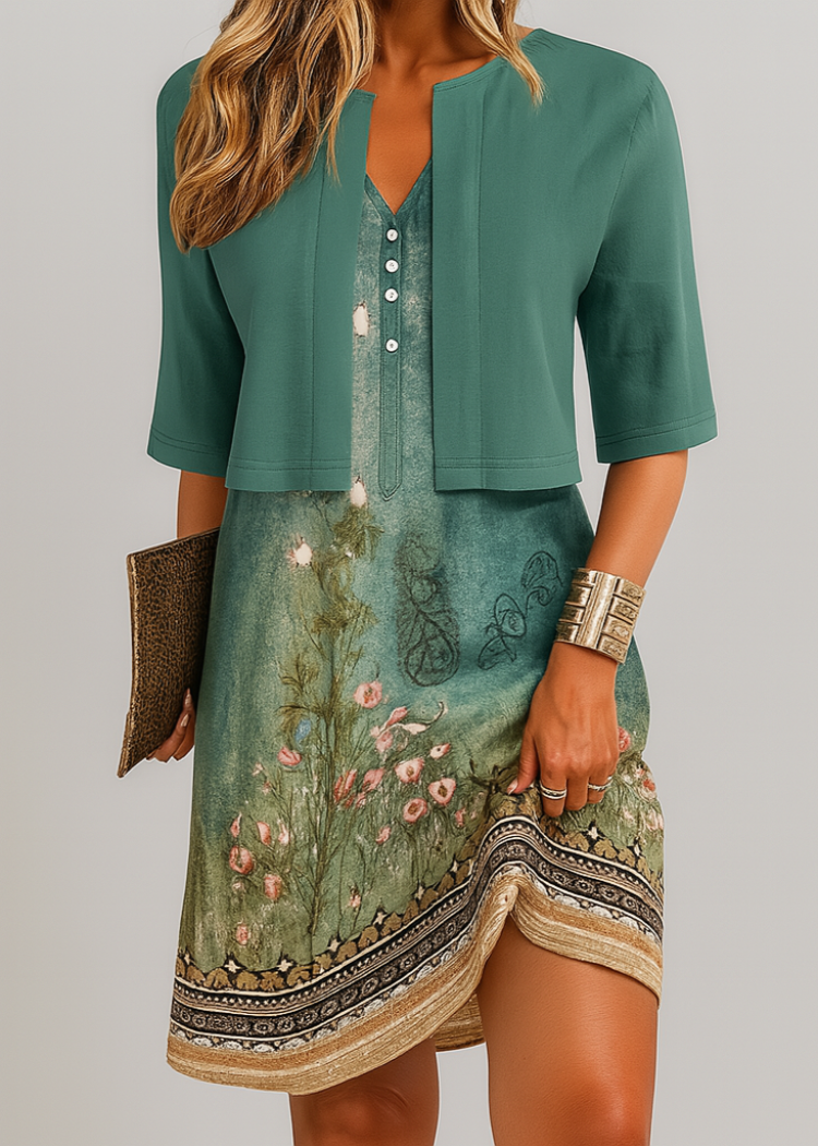 Tweedelige set voor dames met lange rok en top