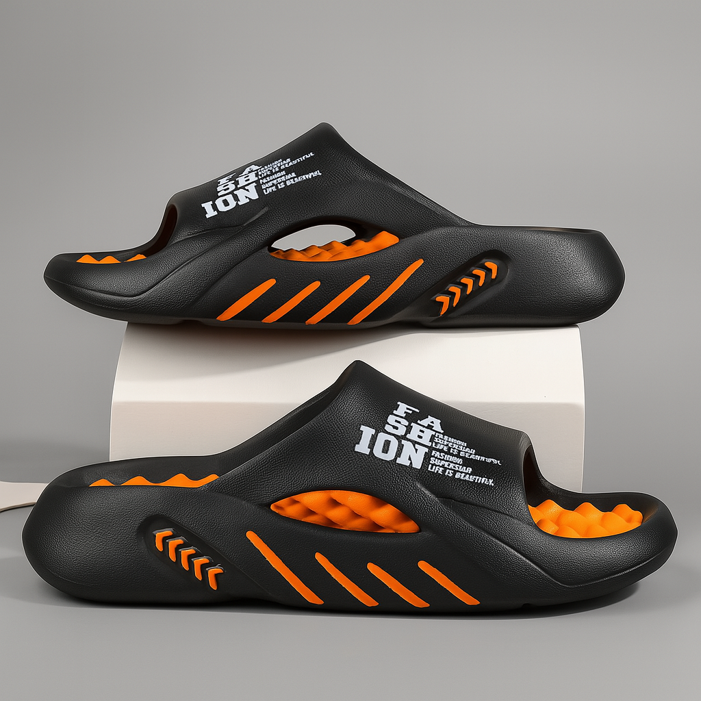 Slippers met gedempt voetbed en antislipzool voor heren