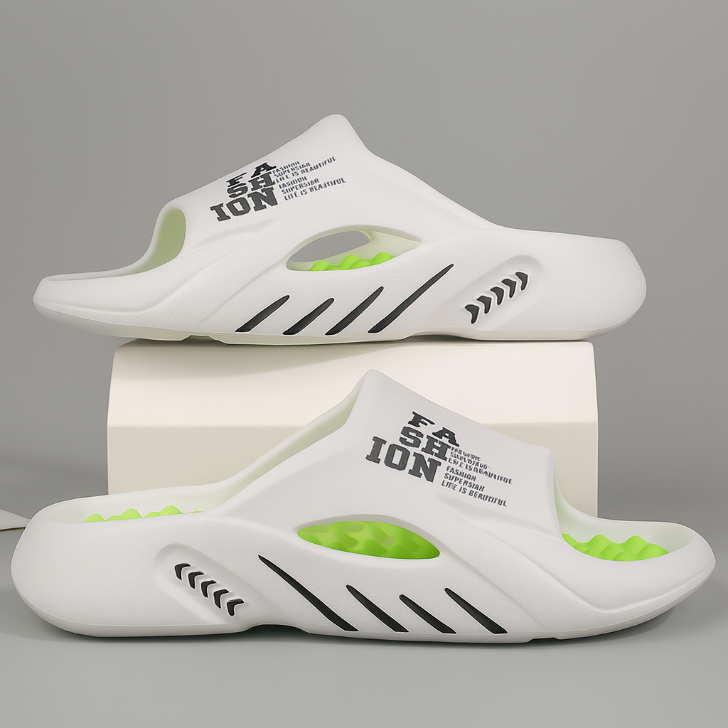 Slippers met gedempt voetbed en antislipzool voor heren