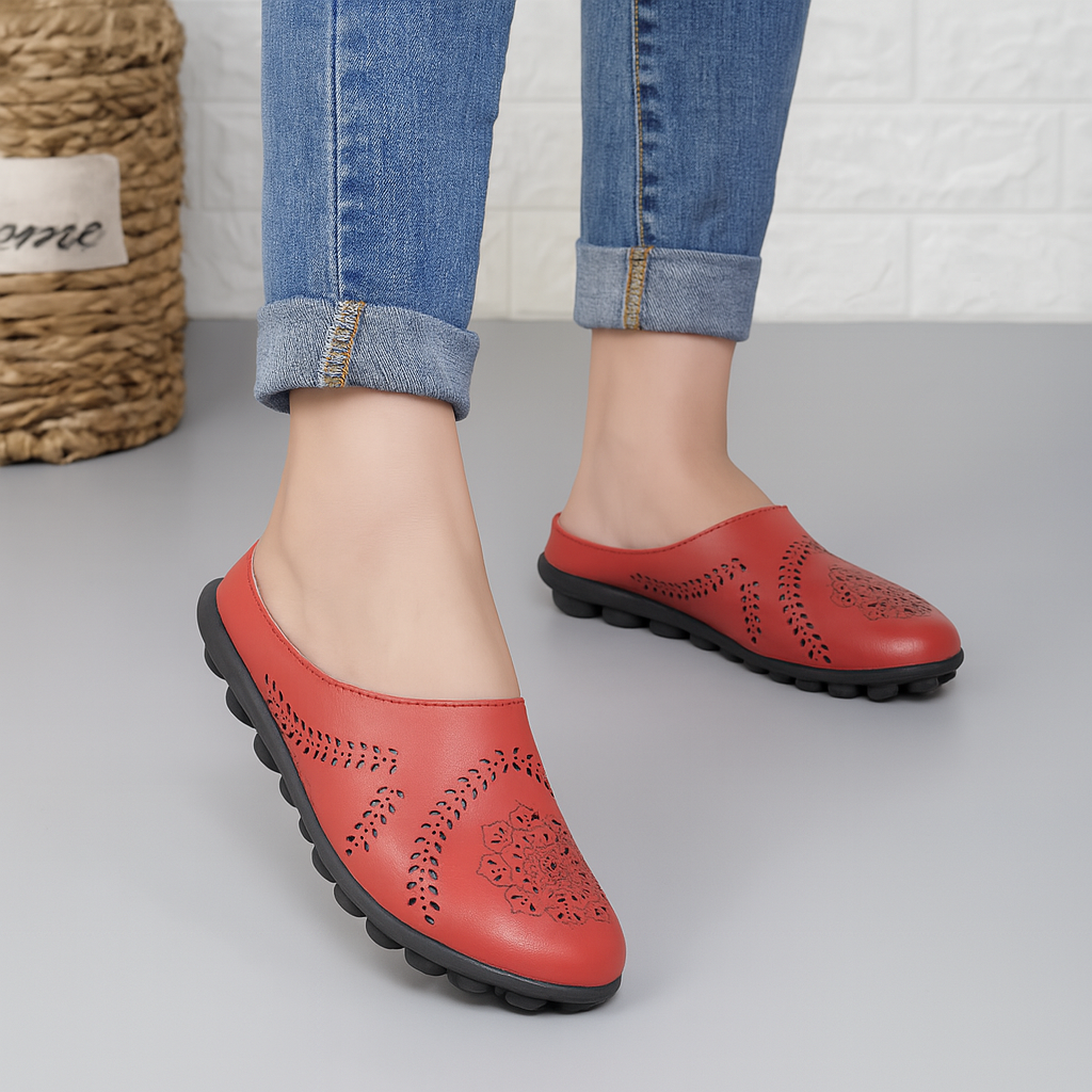 Orthopedische leren sandalen met alledaags comfort