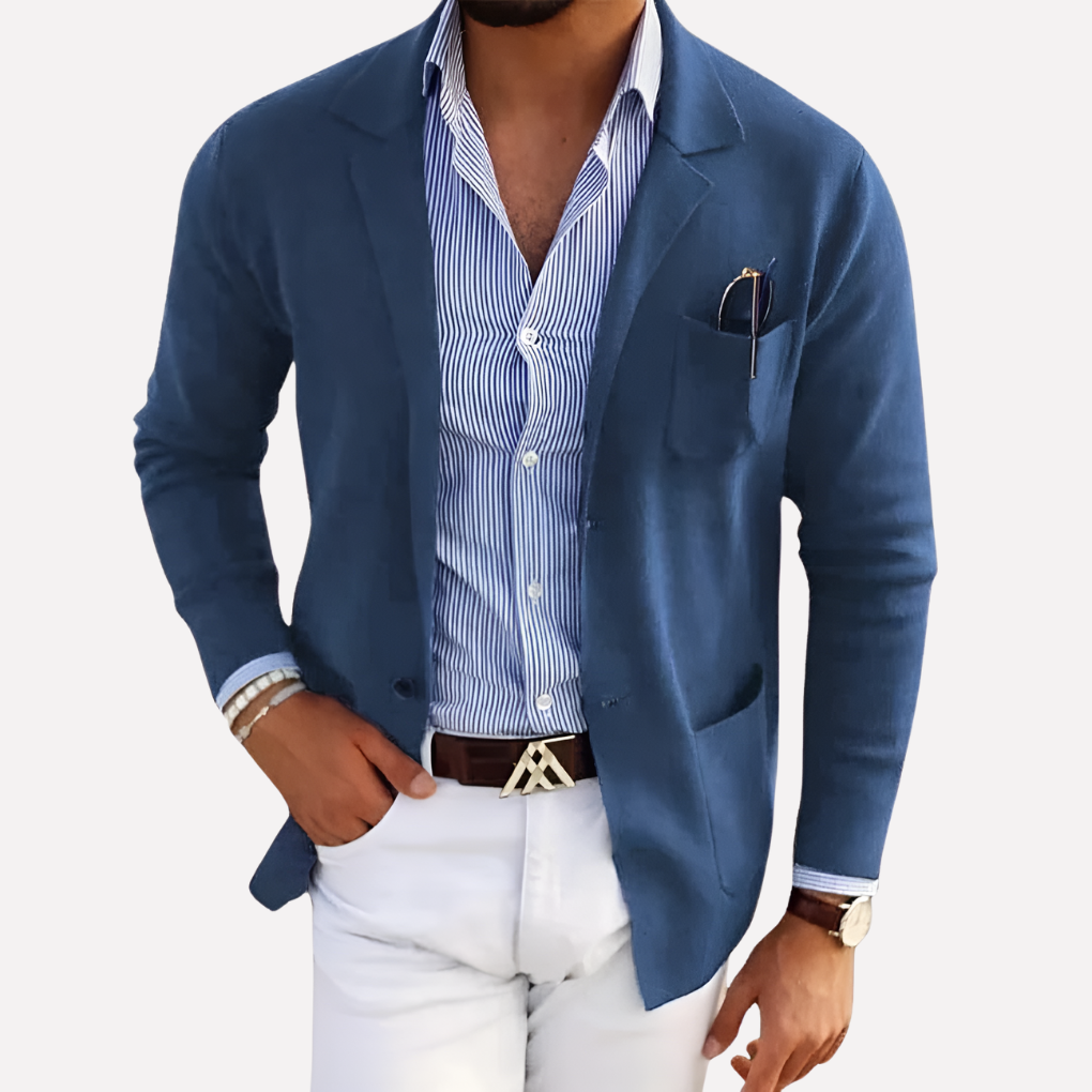 Heren gebreide blazer