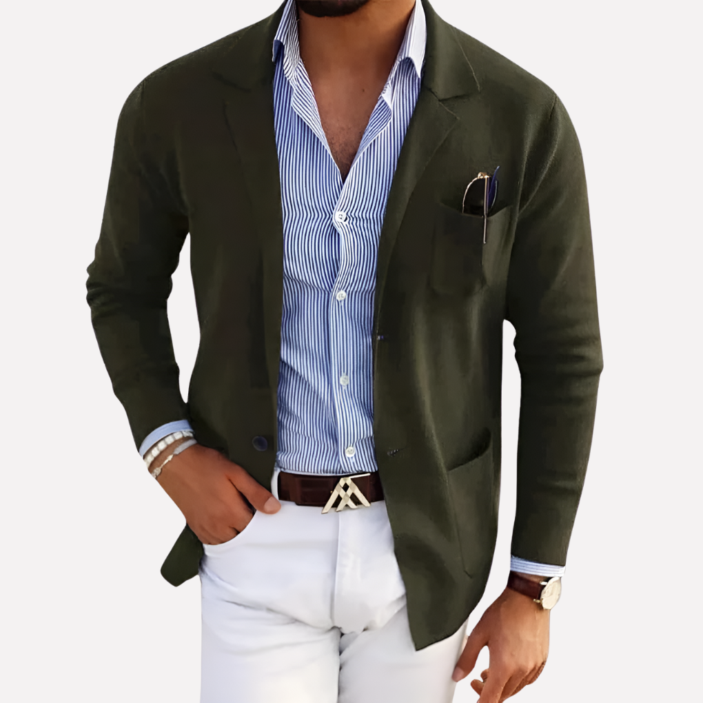 Heren gebreide blazer