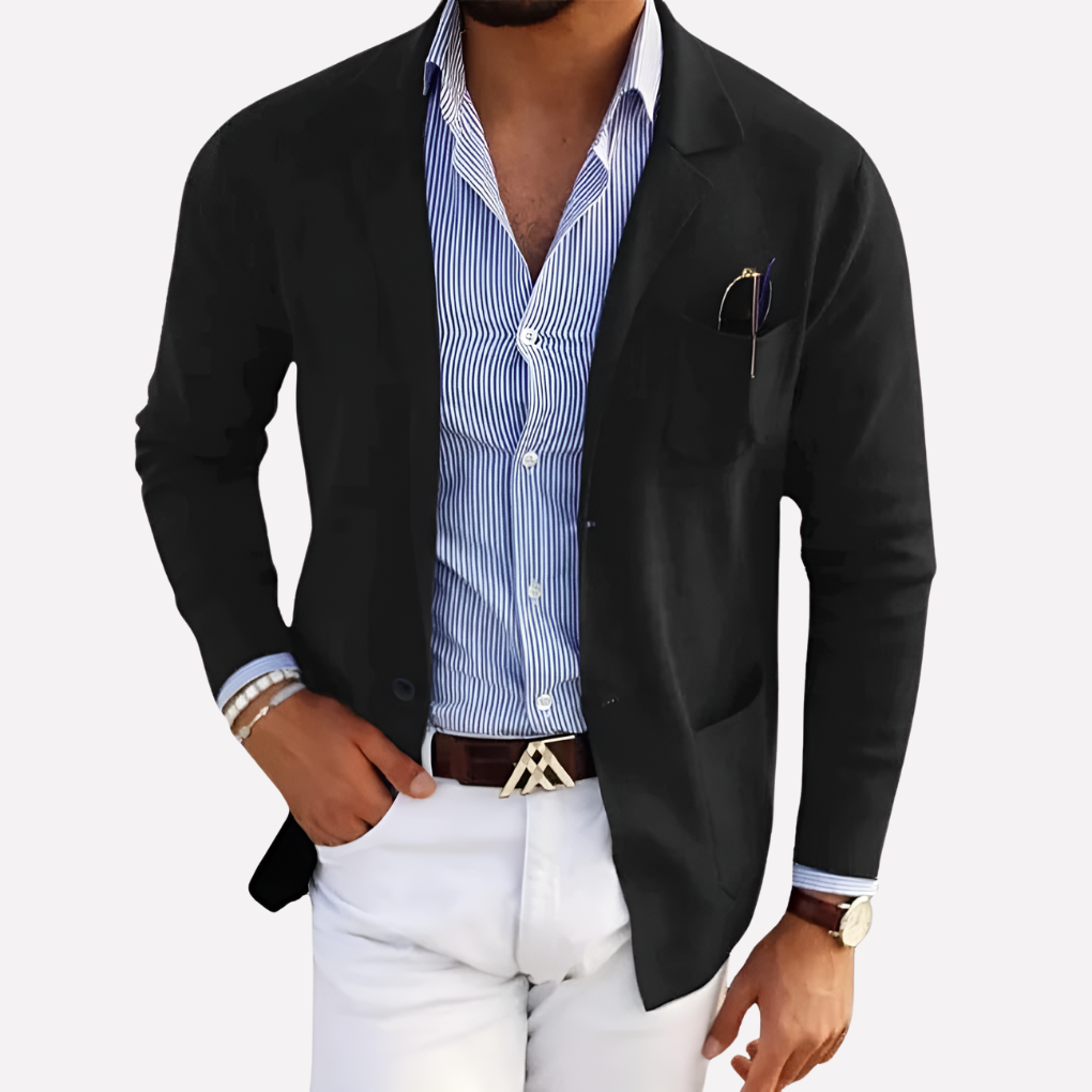 Heren gebreide blazer