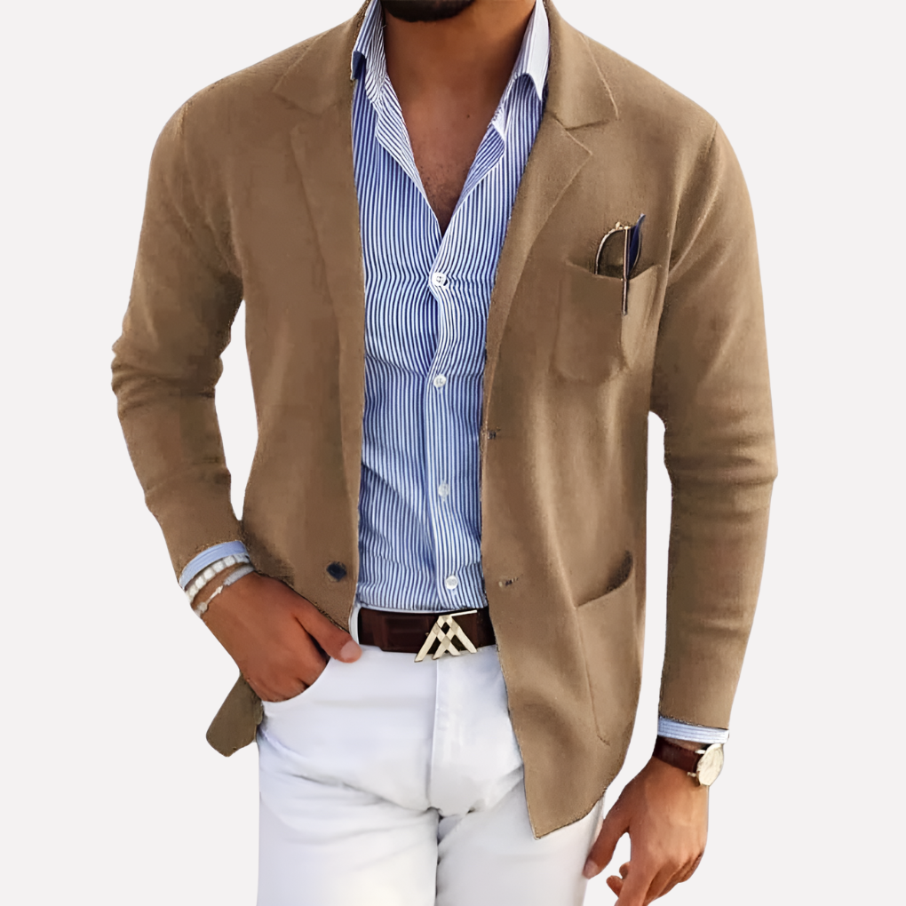 Heren gebreide blazer