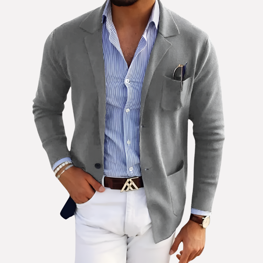 Heren gebreide blazer