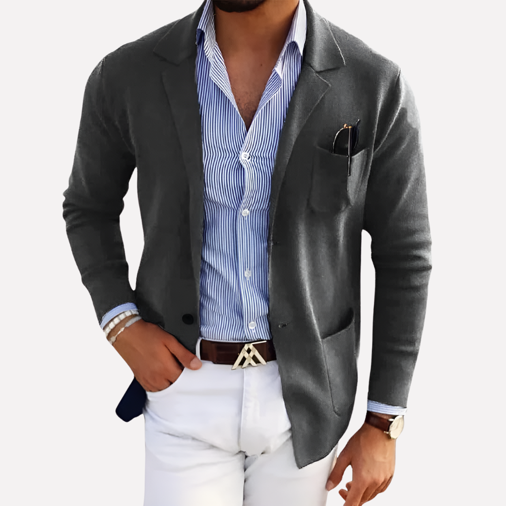 Heren gebreide blazer