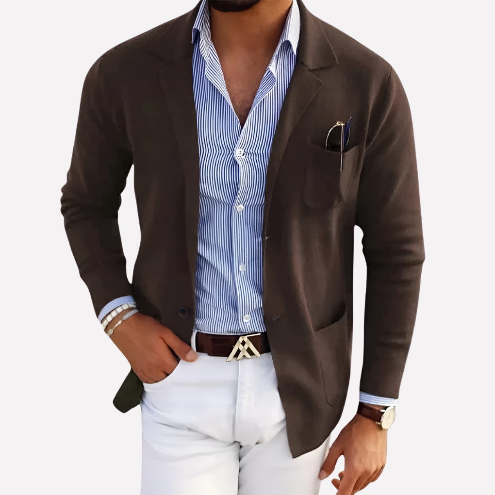 Heren gebreide blazer