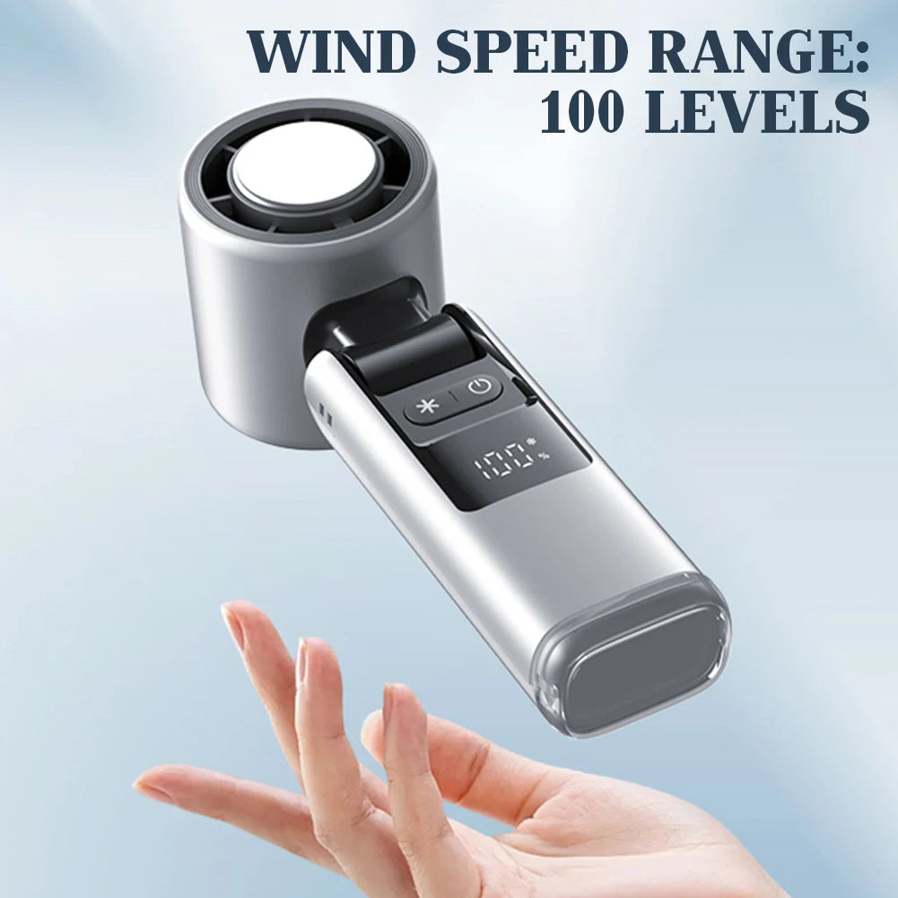 HandyFan Pro - Draagbare Opvouwbare Ventilator met Digitaal Display en 4000mAh Batterij