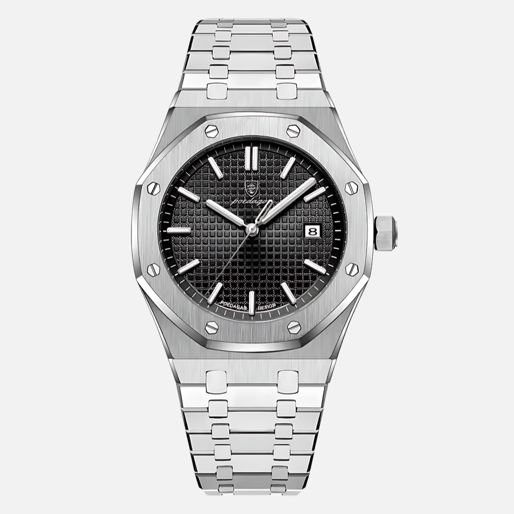 Elegant herenhorloge van roestvrij staal