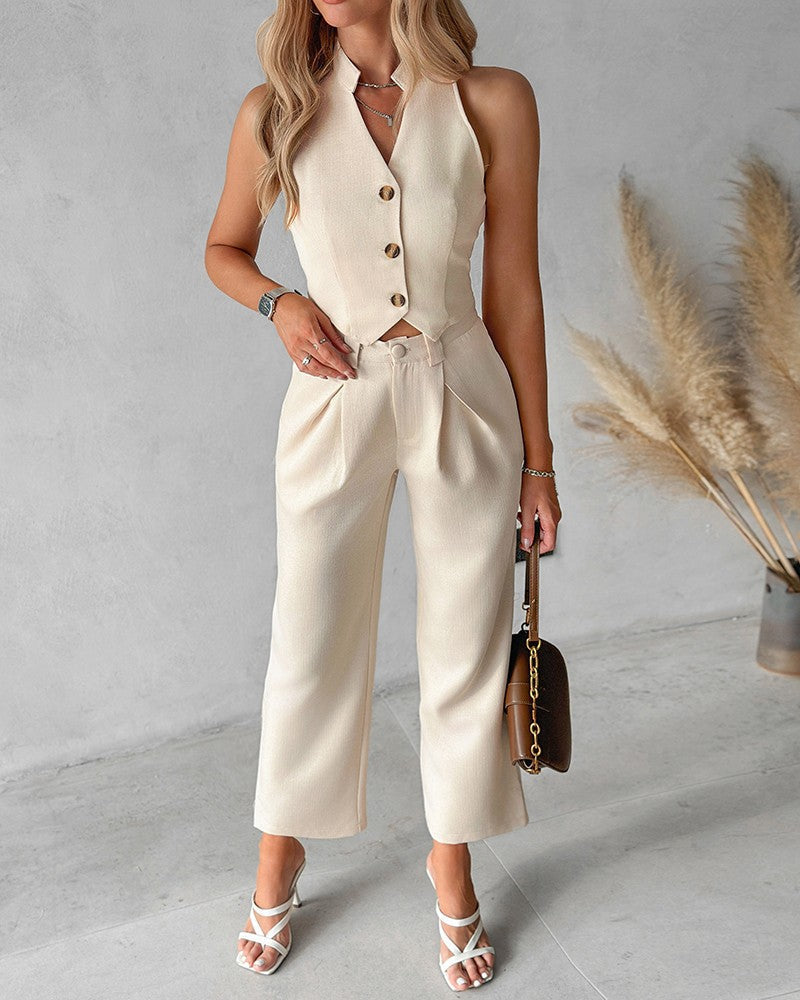 Vesta – Tweedelige Dames Set met Giletttop en Pantalon